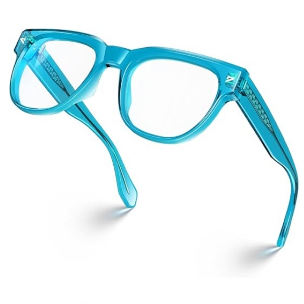 Square Blue Light Blocking Glasses Anti Glare Computer Blue Frame Eyeglasses